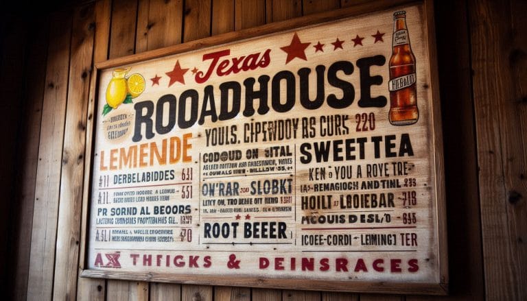 Texas Roadhouse Drink Menu 